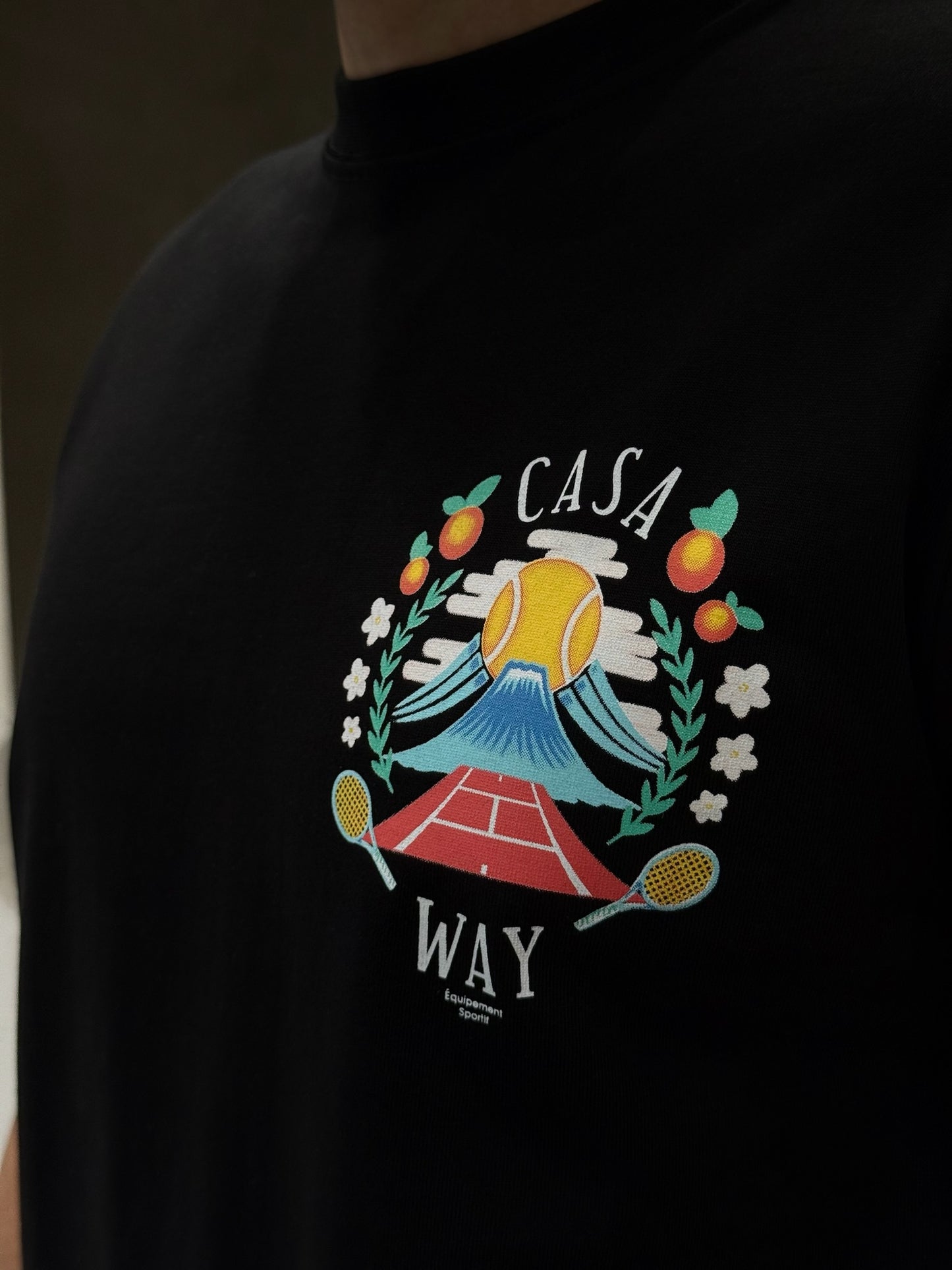 Camiseta CASABLANCA con Estampado de TENIS Frontal y Espalda