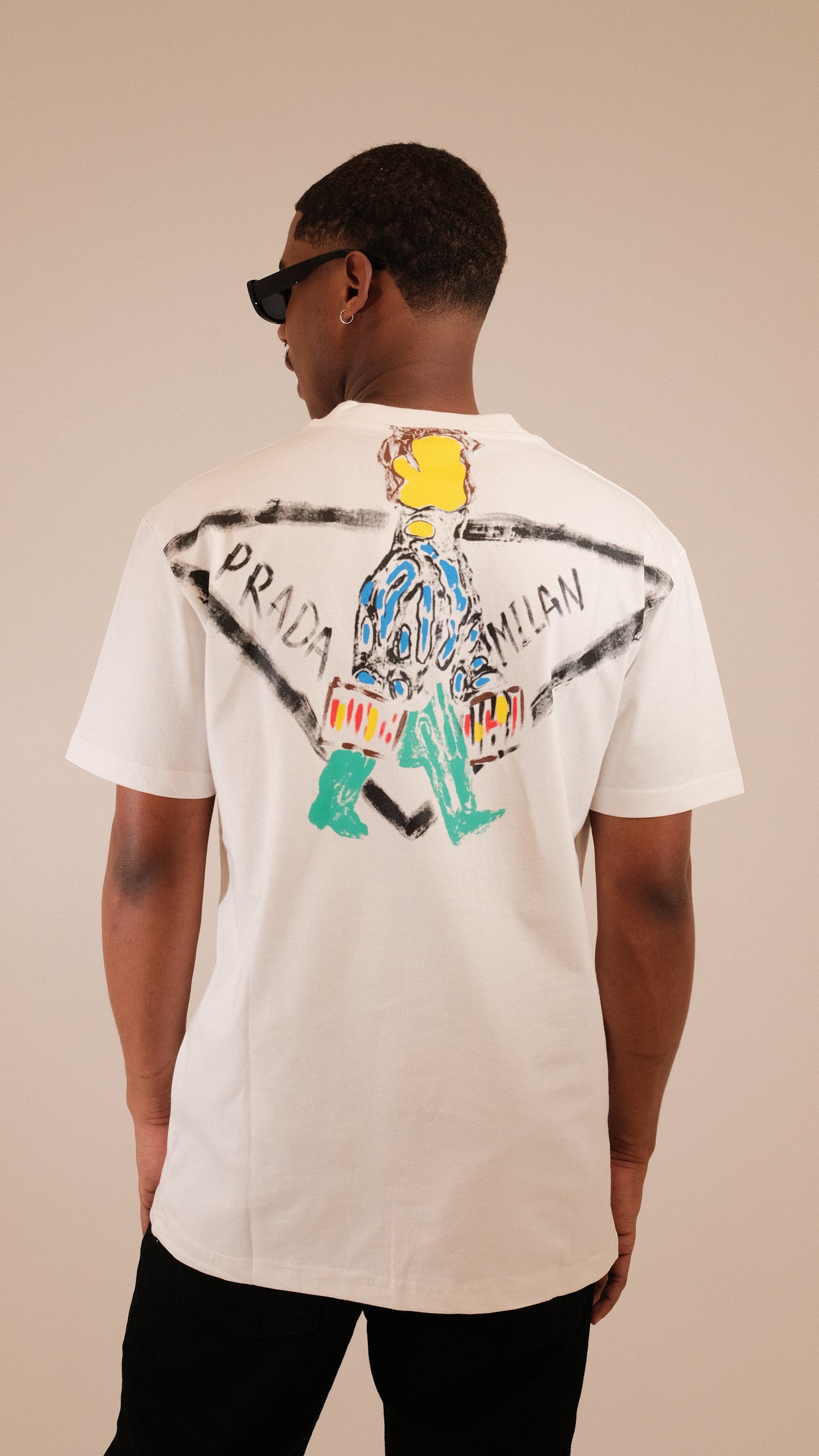 Camiseta PRADA con Espalda Estampada