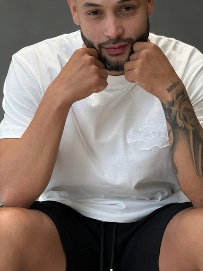 Camiseta CHROME HEARTS x LOUIS VUITTON con Apliques Tono a Tono