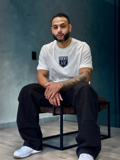 Camiseta LOUIS VUITTON con Escudo en Aplique y Estampado