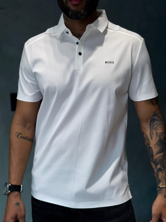 Camiseta Tipo Polo BOSS con Detalle en los Hombros