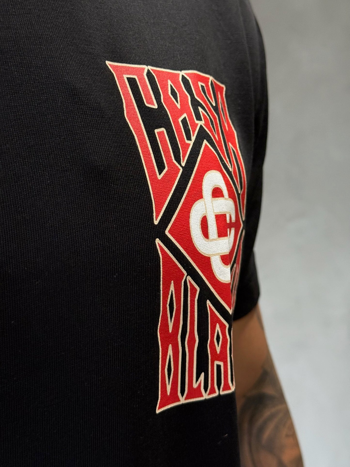 Camiseta CASABLANCA con Logotipo Diamante Gótico Estampado