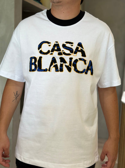 Camiseta CASABLANCA con Detalle Frontal en Tela Rizo
