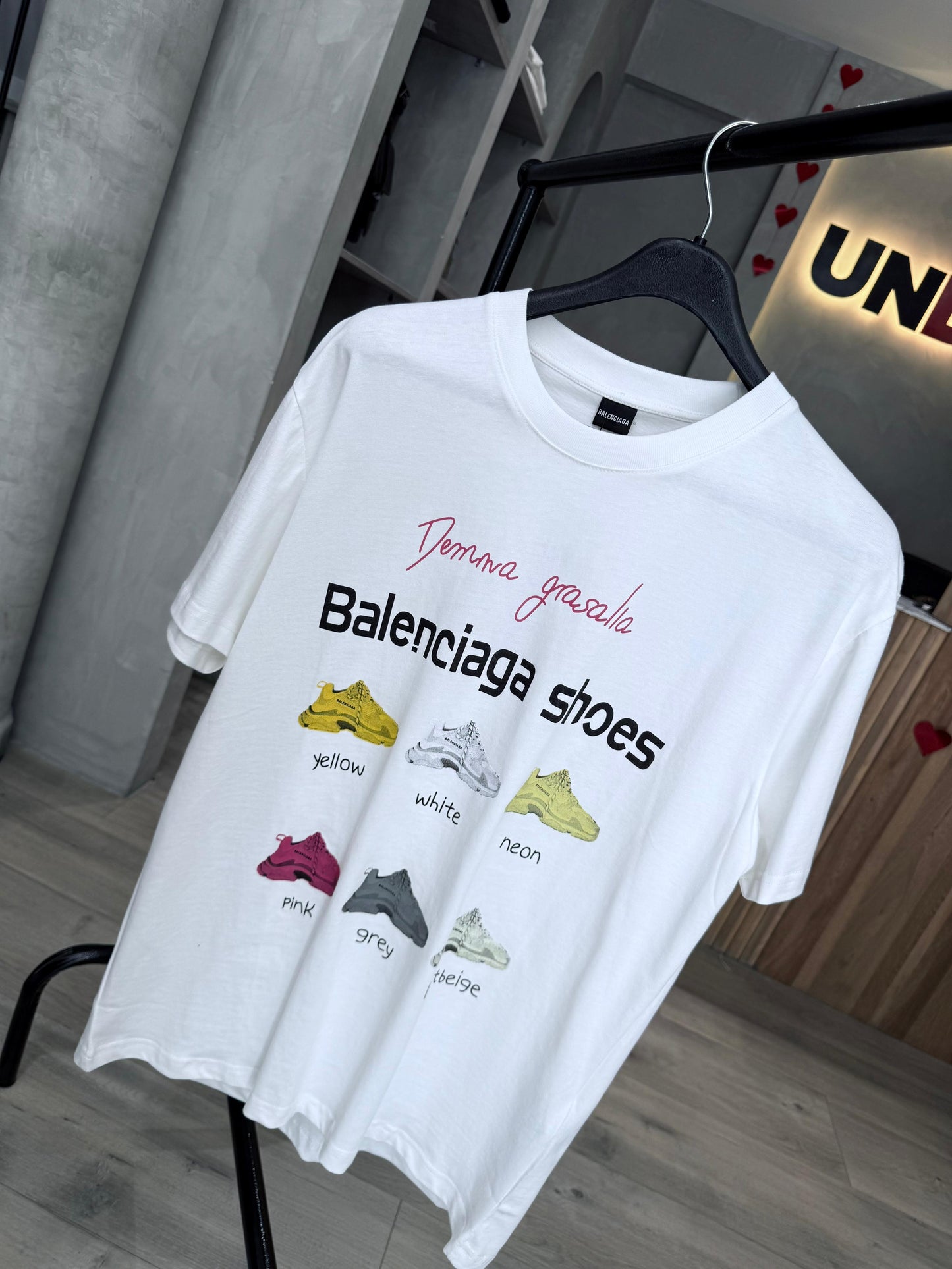 Camiseta BALENCIAGA con Estampado Frontal de Tenis