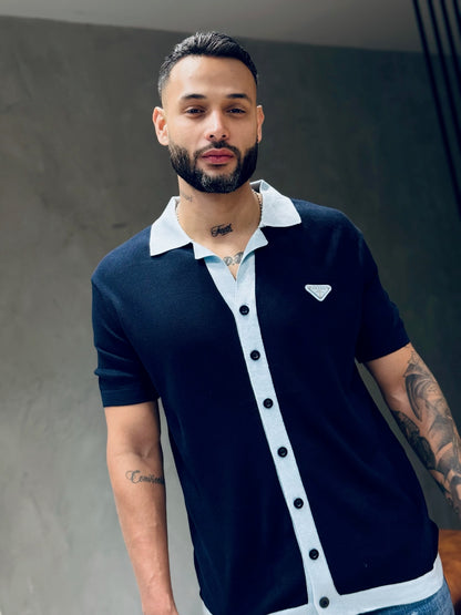 Camisa Tejida PRADA de Botones Clásica