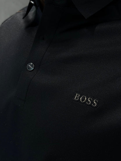 Camiseta Tipo Polo BOSS con Detalle en los Hombros