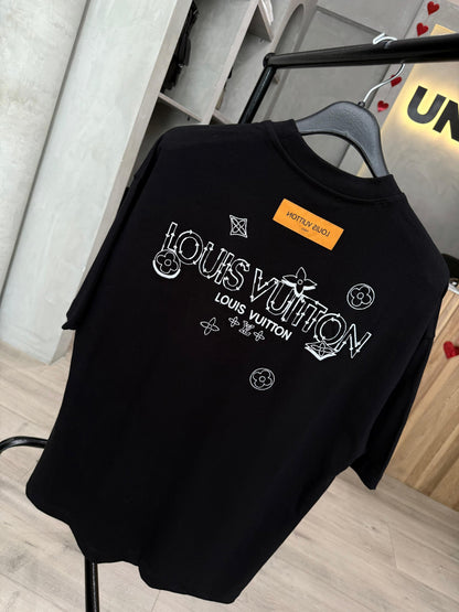 Camiseta LOUIS VUITTON con Bordado en el Frente y la Espalda