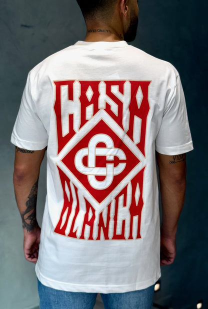 Camiseta CASABLANCA con Logotipo Diamante Gótico Estampado