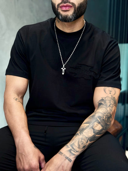 Camiseta CHROME HEARTS x LOUIS VUITTON con Apliques Tono a Tono