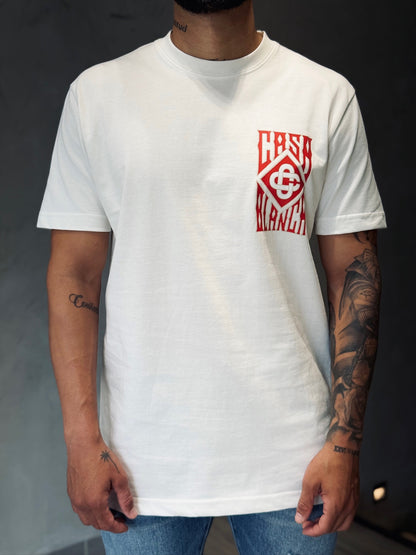 Camiseta CASABLANCA con Logotipo Diamante Gótico Estampado