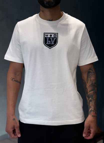 Camiseta LOUIS VUITTON con Escudo en Aplique y Estampado