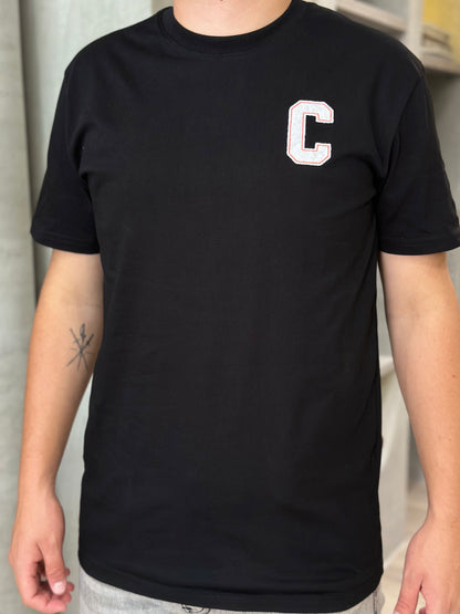 Camiseta CELINE con Letras en Aplique