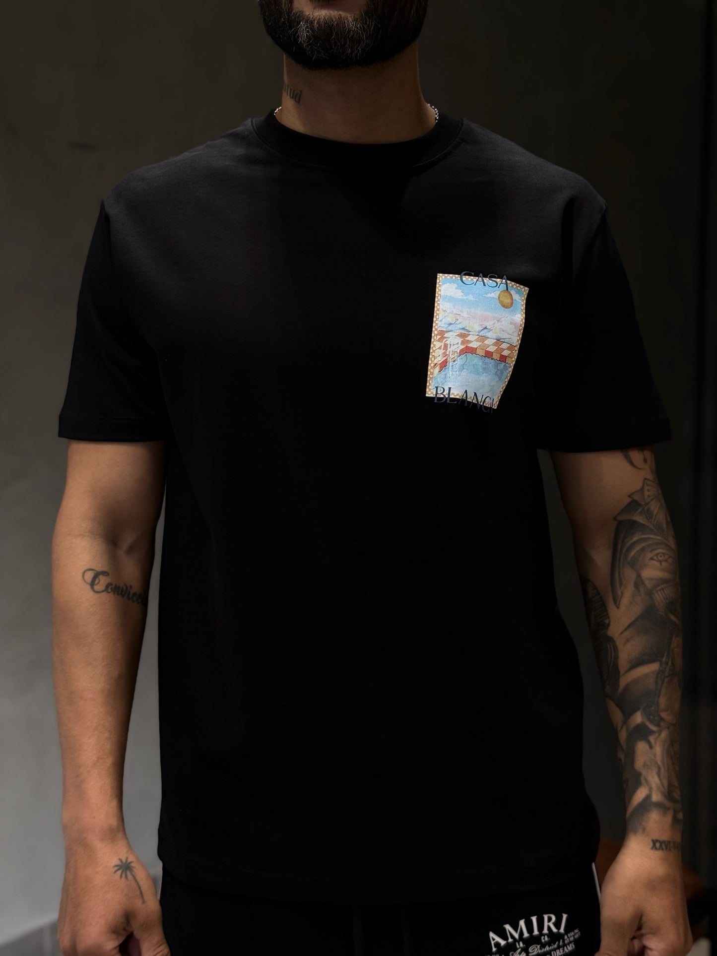 Camiseta CASABLANCA con Estampado de Pool en Frente y Espalda
