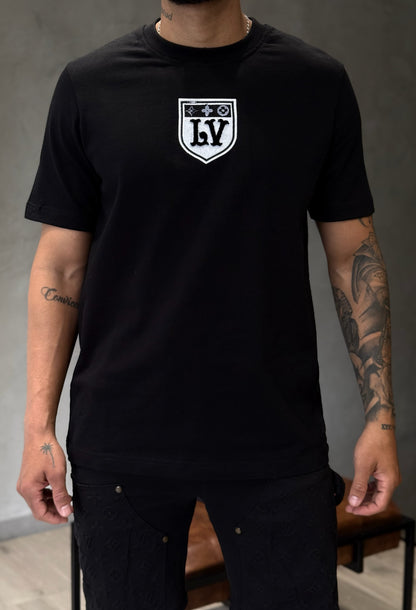 Camiseta LOUIS VUITTON con Escudo en Aplique y Estampado