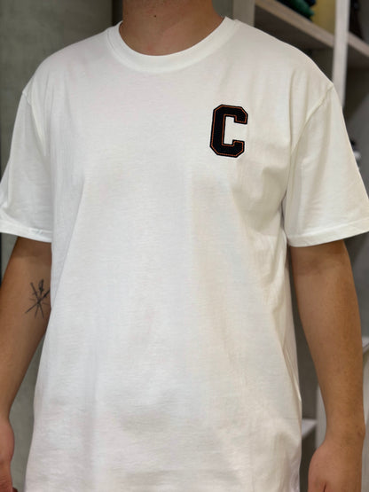 Camiseta CELINE con Letras en Aplique