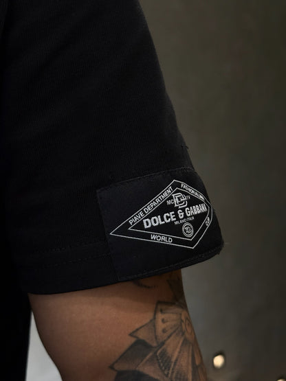 Camiseta DOLCE&GABBANA con Estampado en Espalda y Frontal Bitono