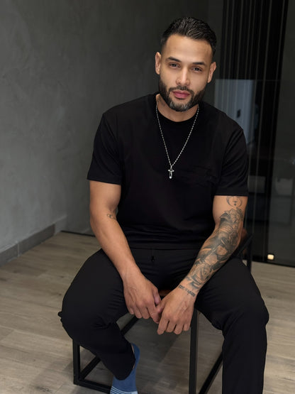 Camiseta CHROME HEARTS x LOUIS VUITTON con Apliques Tono a Tono