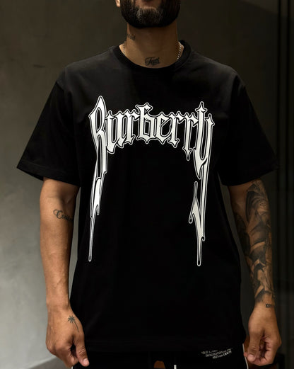 Camiseta BURBERRY con Estampado Tipografía Gótica