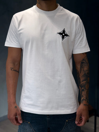 Camiseta LOUIS VUITTON con Aplique Bordado y Detalle en Piedras