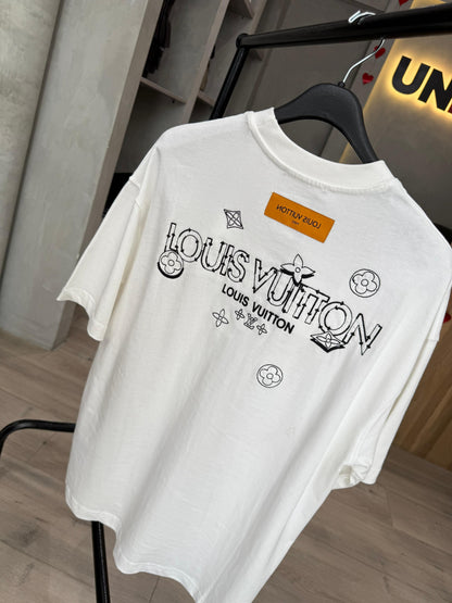 Camiseta LOUIS VUITTON con Bordado en el Frente y la Espalda