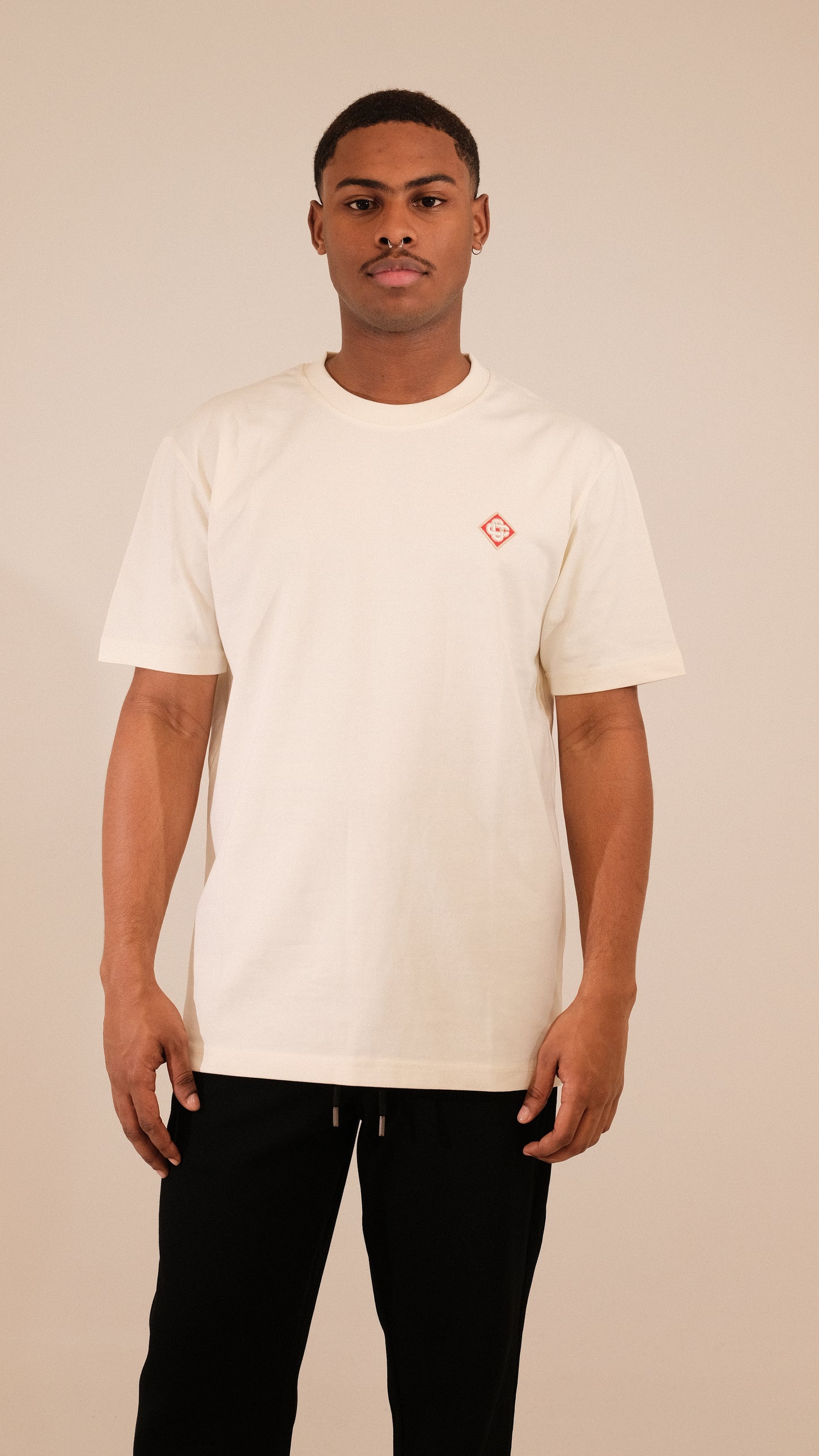 Camiseta CASABLANCA Logo Bordado en Punto Corazón