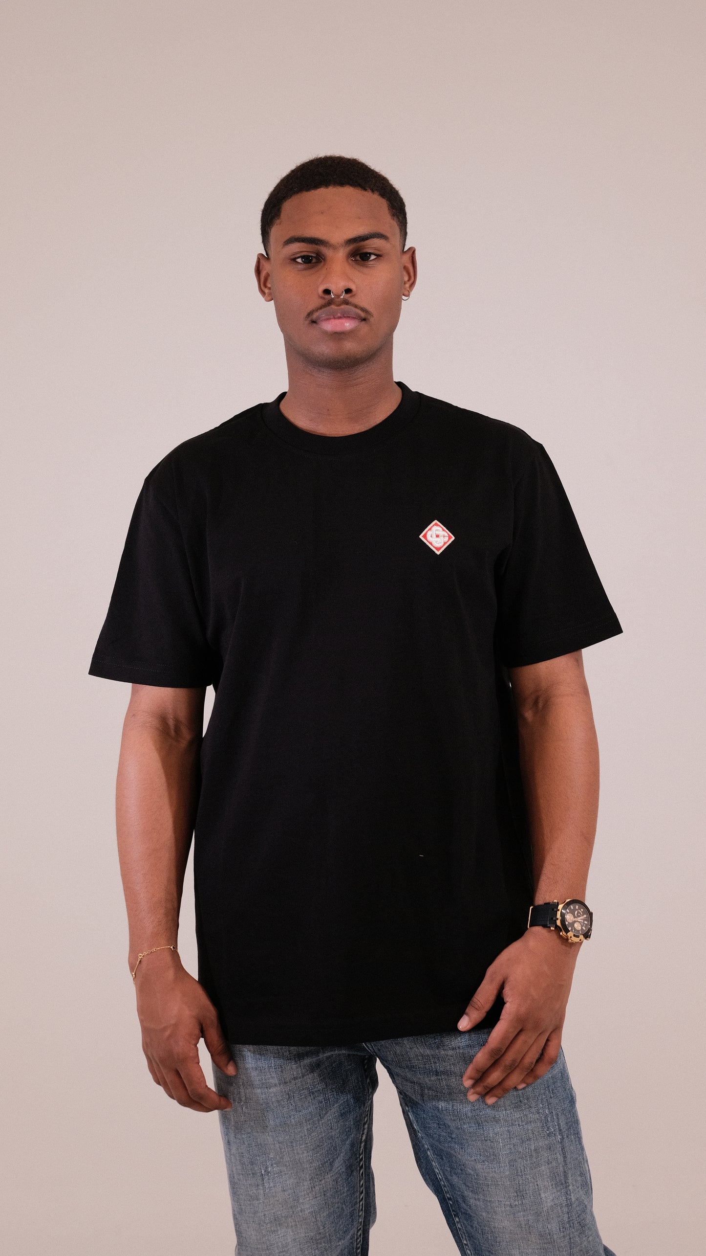 Camiseta CASABLANCA Logo Bordado en Punto Corazón
