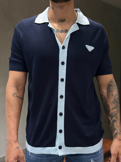 Camisa Tejida PRADA de Botones Clásica