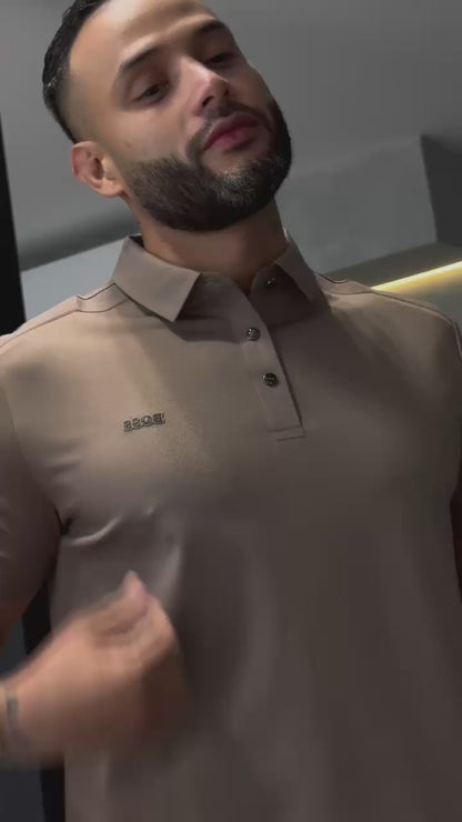 Camiseta Tipo Polo BOSS con Detalle en los Hombros
